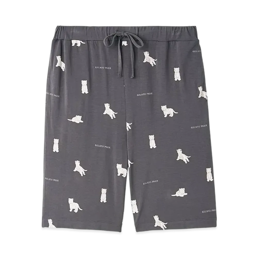 GELATO PIQUE Homme White Tiger Pattern Shorts "Navy"