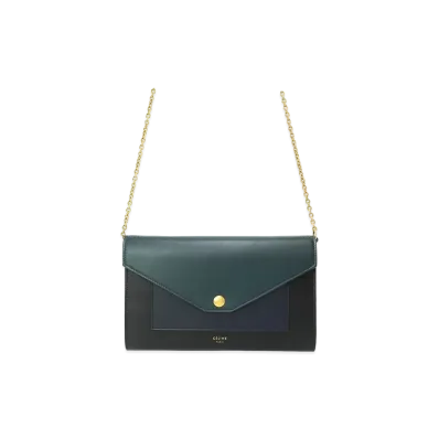 CELINE Pocket Large Flap Chain Wallet