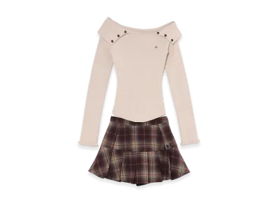 ANDMARY Women's Candice Check Set Up "Beige"
