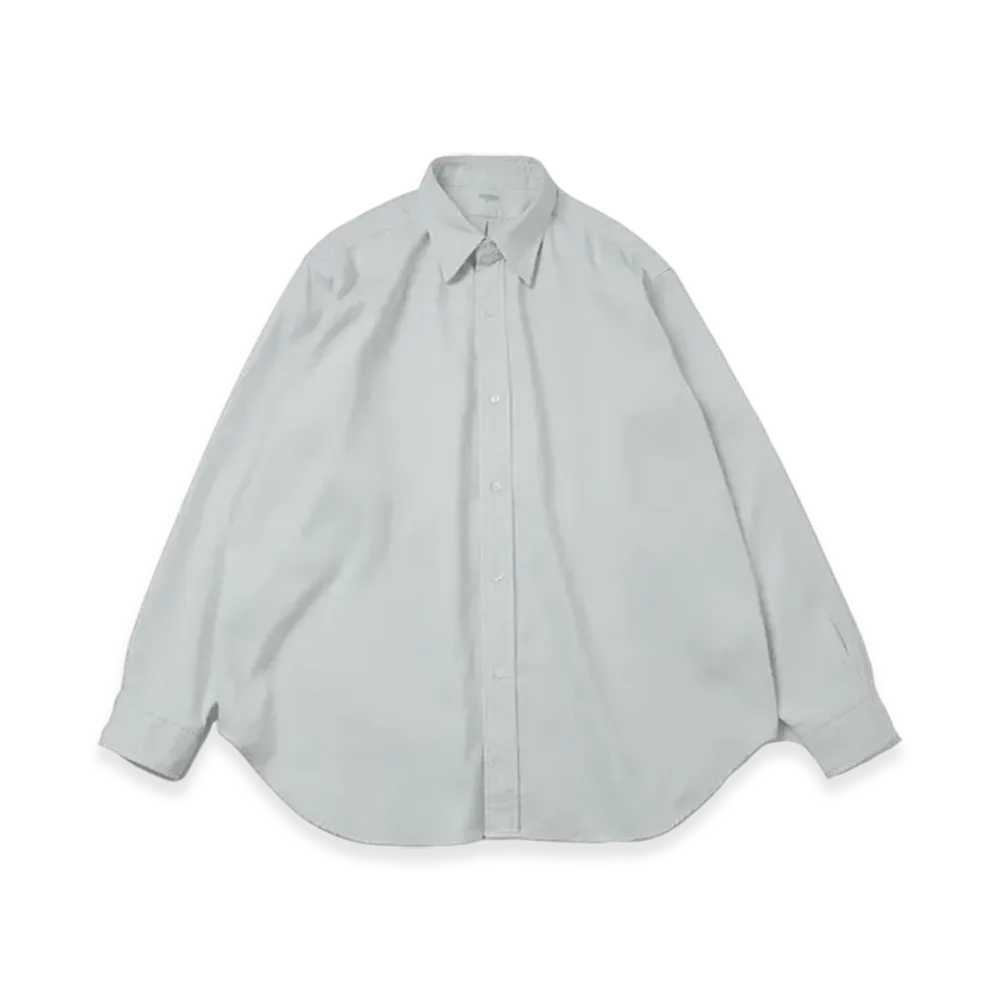 A.PRESSE Double Weave Twill Regular Collar Shirt "Ecru"