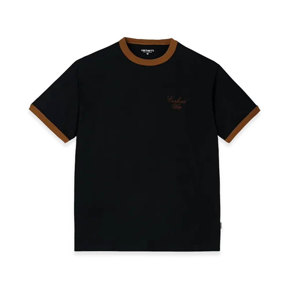 Carhartt WIP S/S Ringer T-shirt "Black/Wip H Brown"