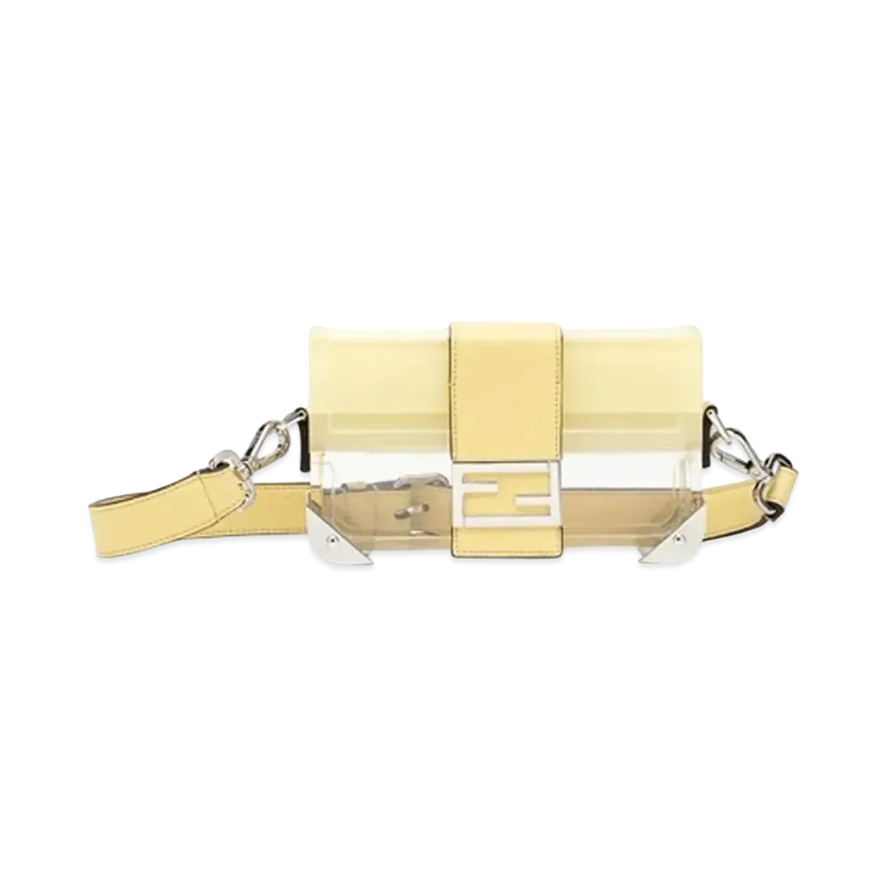 FENDI Baguette Trunk Small & Clear Plexiglass Bag "Yellow"