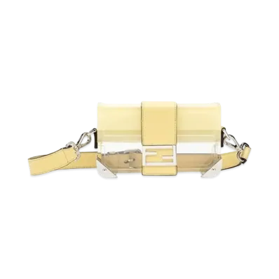FENDI Baguette Trunk Small & Clear Plexiglass Bag "Yellow"