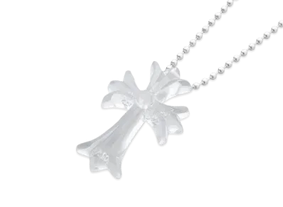 Chrome Hearts Rubber Small CH Cross Silicon Necklace "Clear"