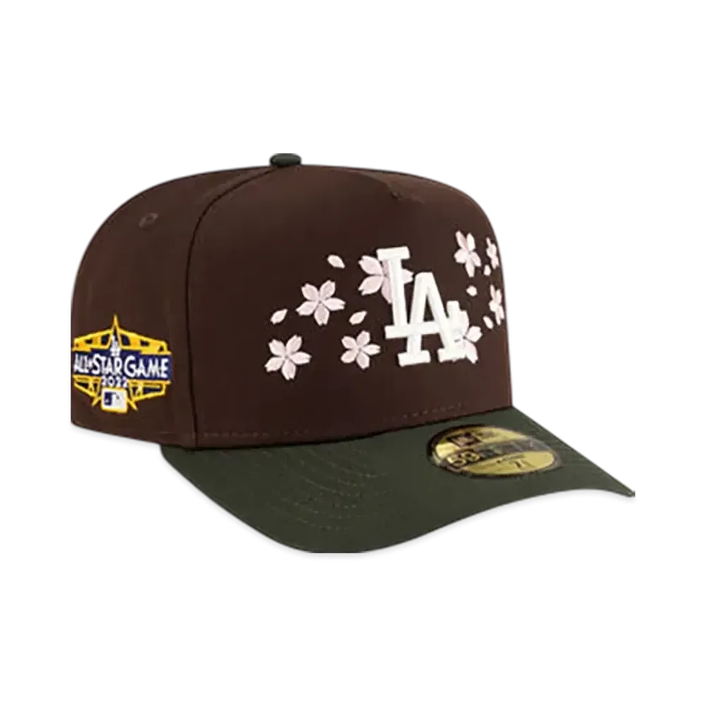 NEW ERA Just Caps Cherry Blossom 59Fifty A-Frame Fitted Los Angeles Dodgers "Brown/Green"