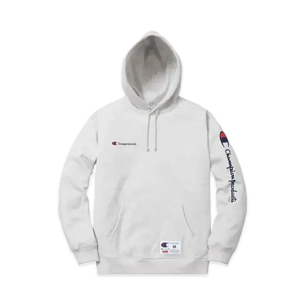 Supreme x Champion Hooded Sweatshirt "Ash Grey"