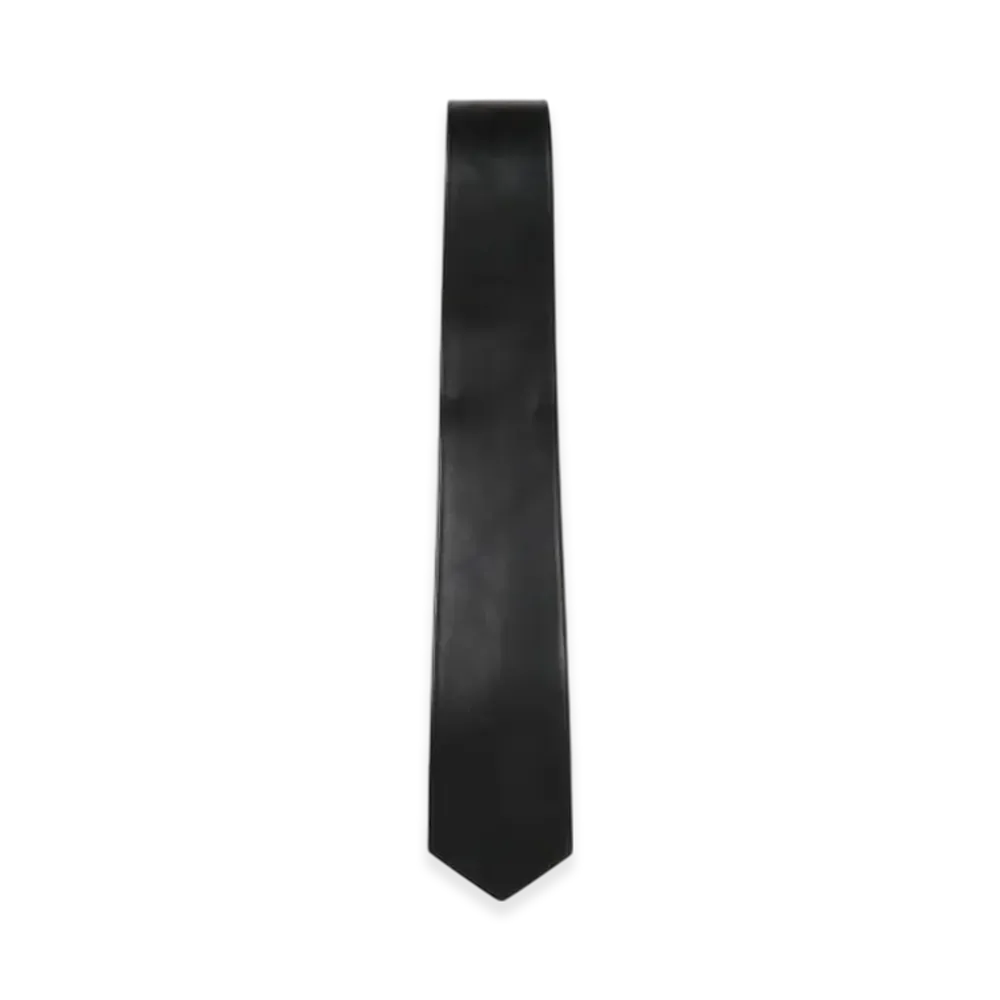 BEAMS FUTURE ARCHIVE Smooth Leather Tie "Black"