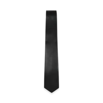 BEAMS FUTURE ARCHIVE Smooth Leather Tie "Black"