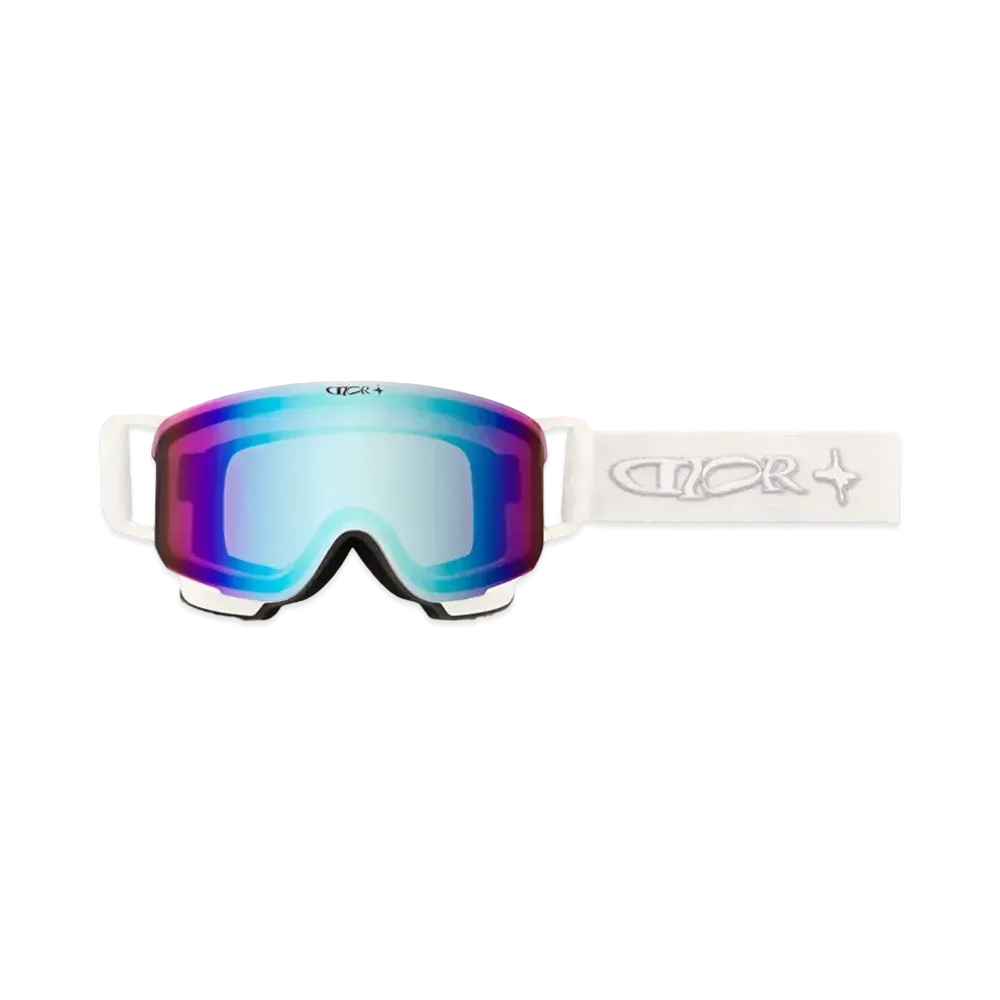 Dior x LEWIS HAMILTON Ski Goggles Short Fit with Signature and Mirrored Lens "White"