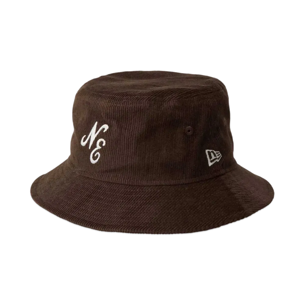 NEW ERA Bucket 01 Micro Corduroy Classic Logo "Walnut"
