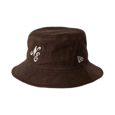 NEW ERA Bucket 01 Micro Corduroy Classic Logo "Walnut"