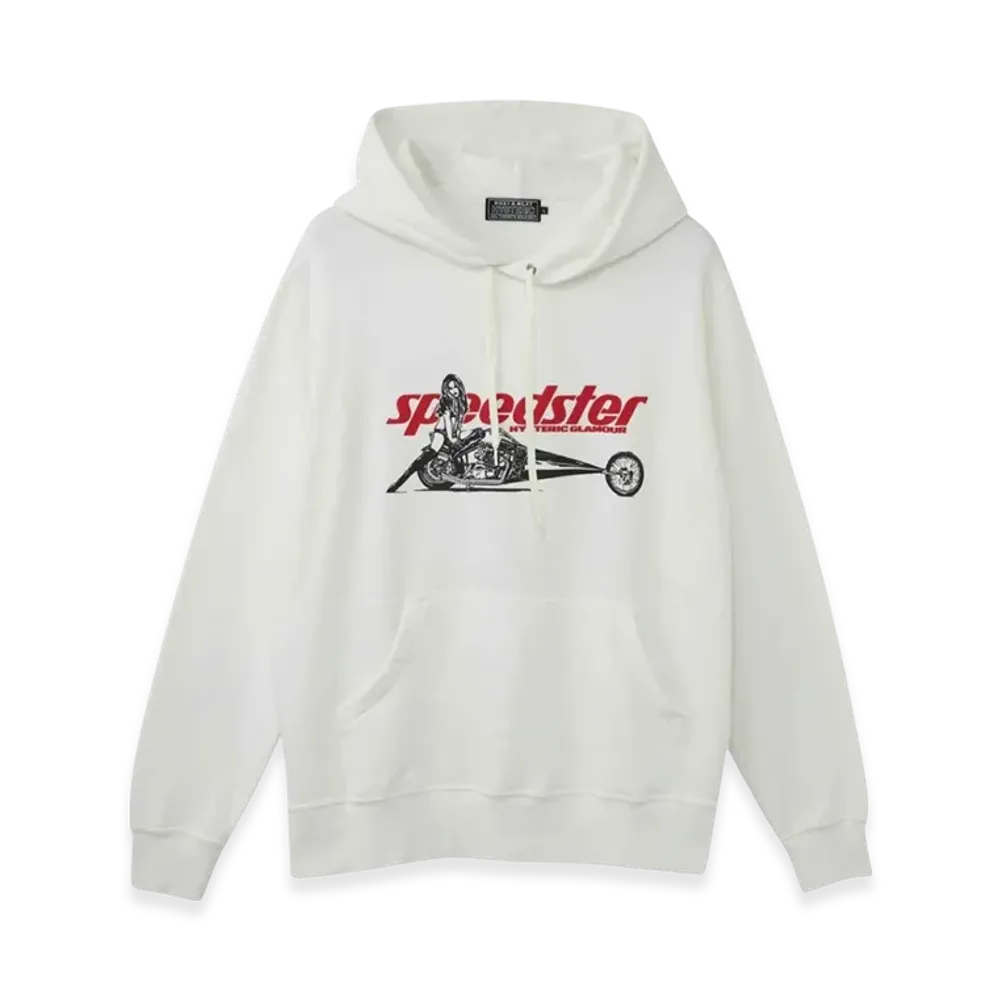 HYSTERIC GLAMOUR Speedster Hoodie "White"