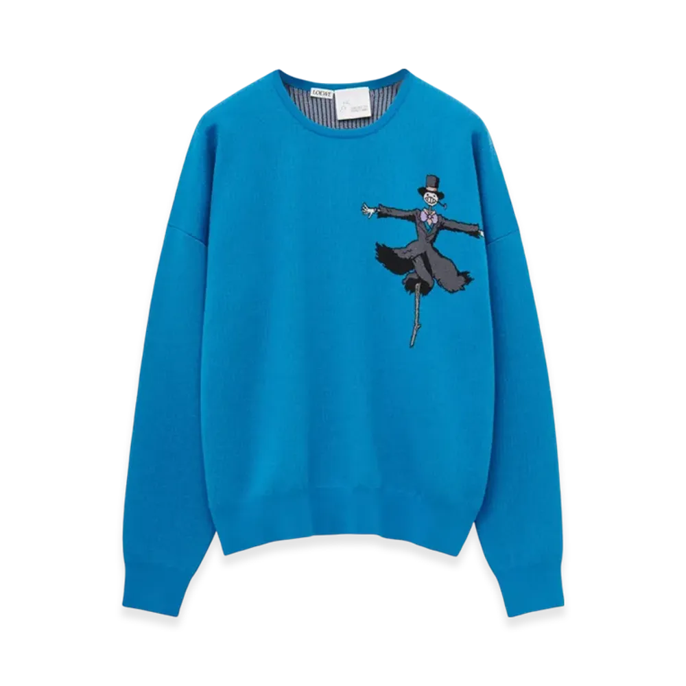 LOEWE x Howl's Moving Castle Turnip Head Sweater in Wool "Cerulean Blue"