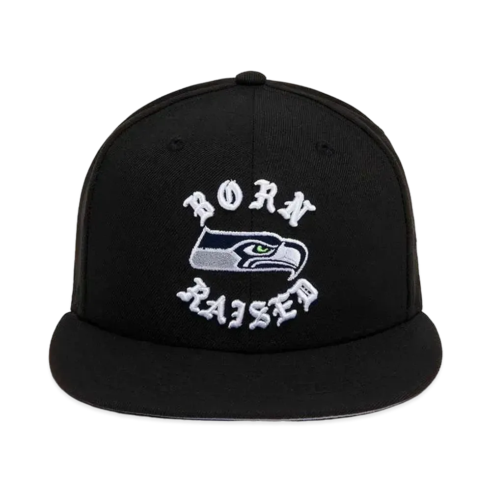NEW ERA x Born x Raised x NFL + Seahawks Snapback Rocker Hat "Black"