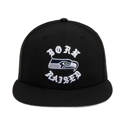NEW ERA x Born x Raised x NFL + Seahawks Snapback Rocker Hat "Black"