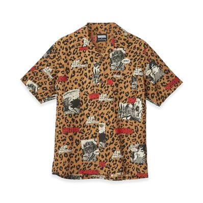 HYSTERIC GLAMOUR Vampirella/Call Me Panther Open Collar Shirt "Beige"
