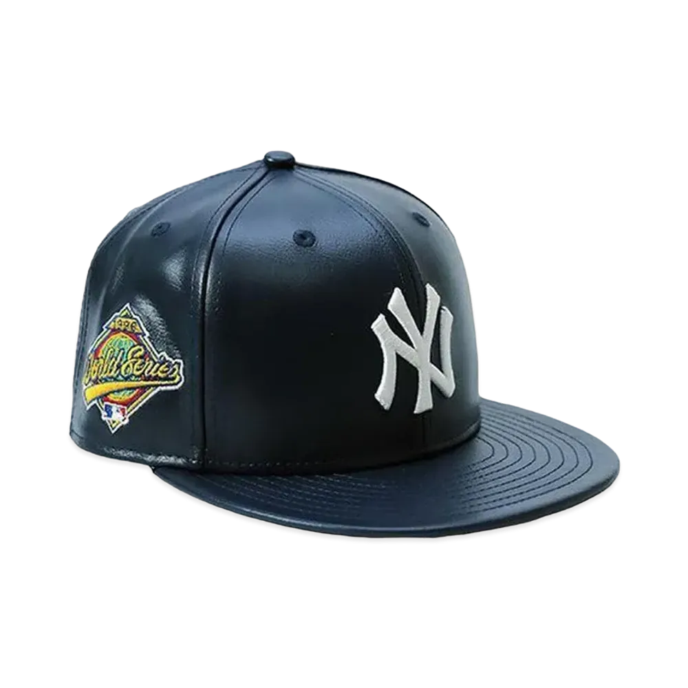 NEW ERA x THE CAP Ruff Leather 59FIFTY New York Yankees "Navy"