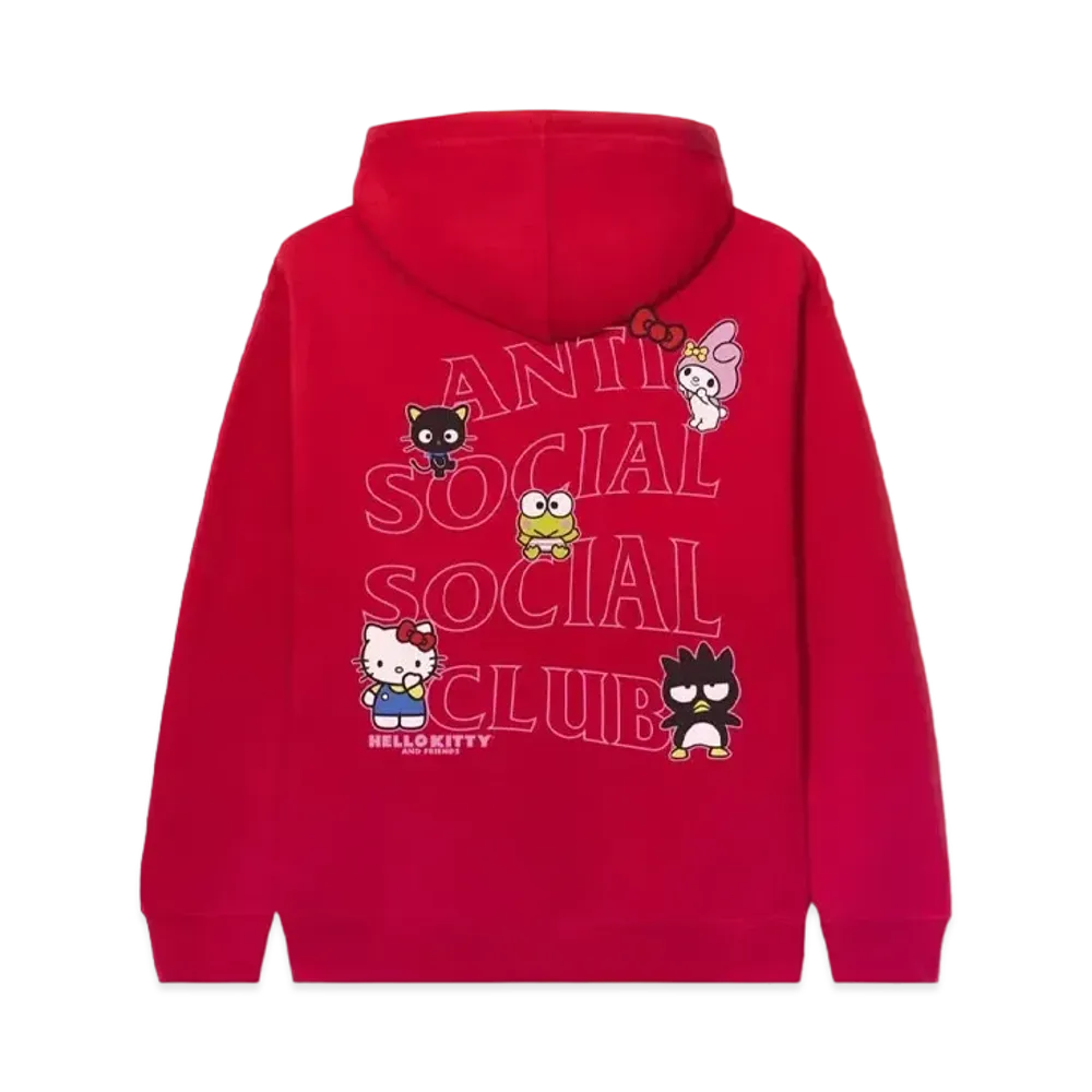 ANTI SOCIAL SOCIAL CLUB x Hello Kitty and Friends Hoodie "Red" (SS20)