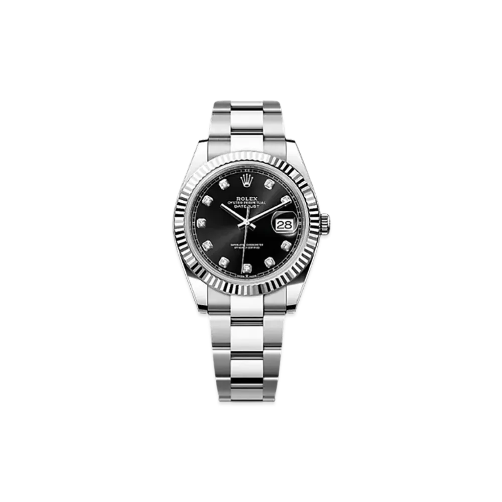 ROLEX Datejust 41 Oystersteel & White Gold "Black"