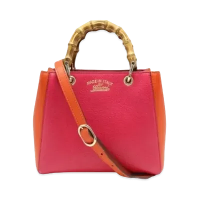 GUCCI Bamboo Mini Shopper "Flower Blooms/Pink"