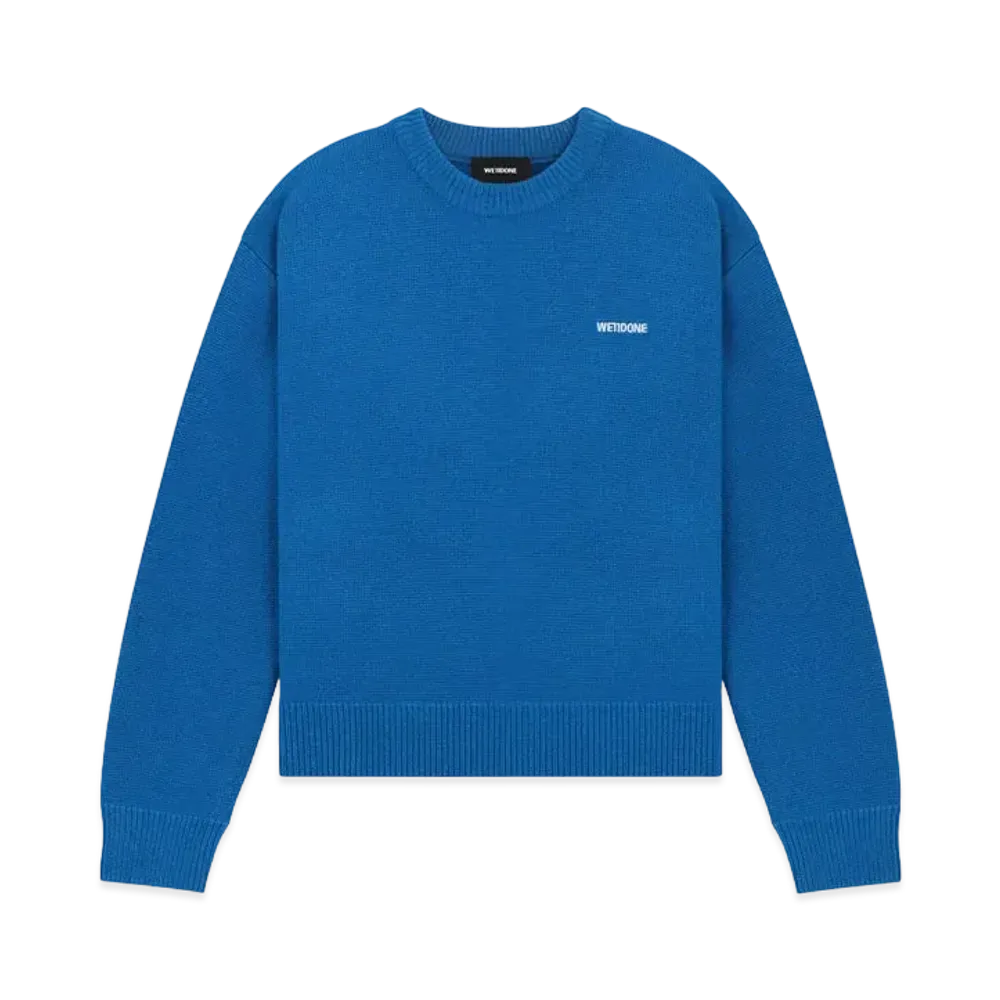 WE11DONE Logo Knit Sweater "Blue"