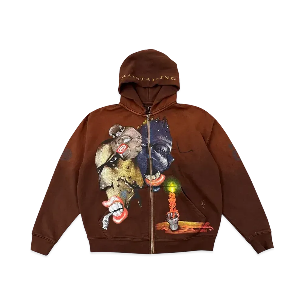 Travis Scott Cactus Jack x Ecko Maintaining Zip Hoodie "Brown"