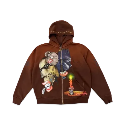 Travis Scott Cactus Jack x Ecko Maintaining Zip Hoodie "Brown"