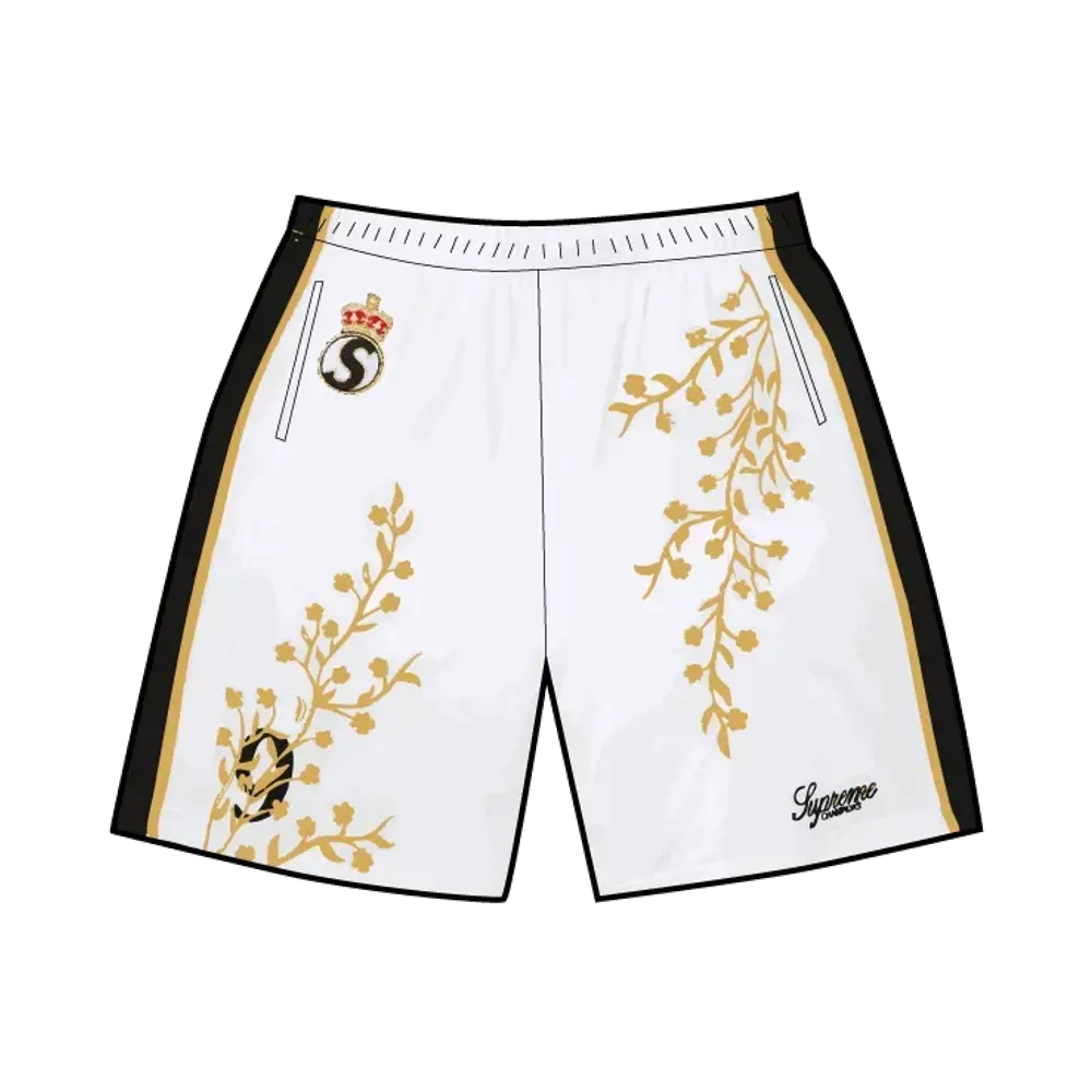 Supreme Floral Soccer Short "White"