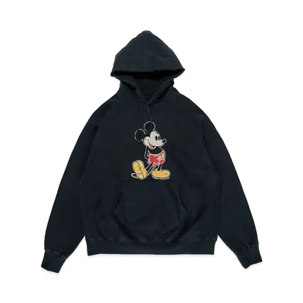 BOW WOW MICKEY MOUSE HOODIE "BLACK AGEING"
