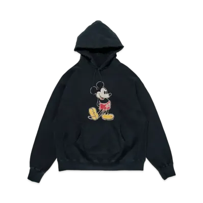 BOW WOW MICKEY MOUSE HOODIE "BLACK AGEING"