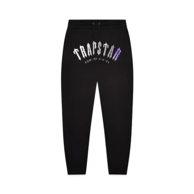TRAPSTAR Decoded Hooded Gel Tracksuit "Black/Purple"