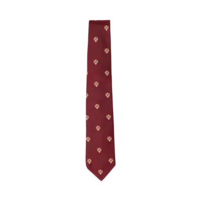 BEAMS Silk Tie Crest Shield "Burgundy"