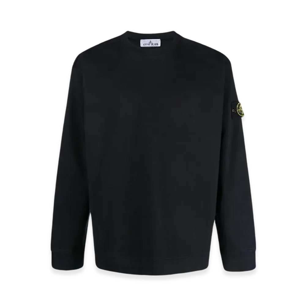 Stone Island 63750 Heavy Cotton Fleece Garment Dyed Crewneck Sweatshirt - 23SS "Navy Blue"