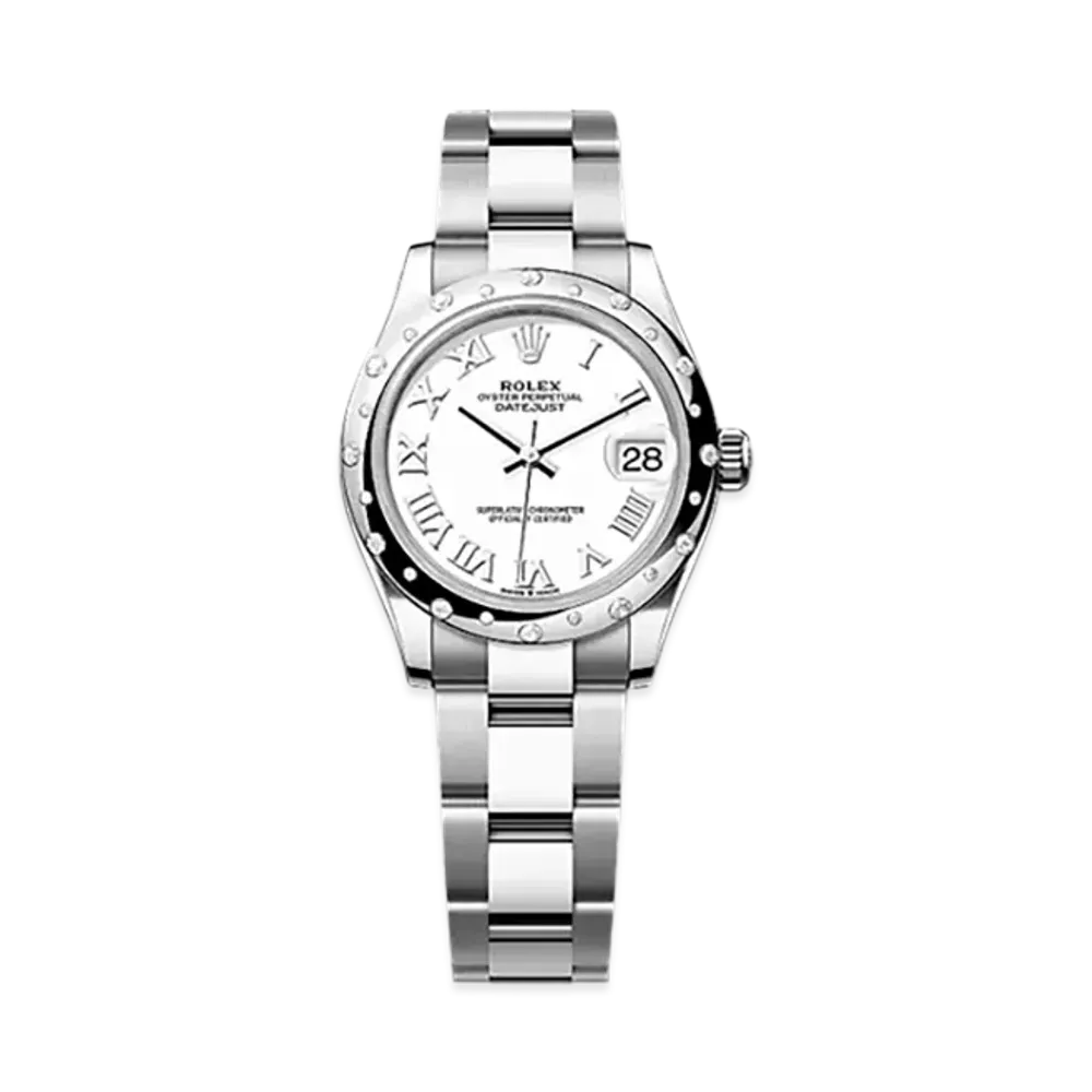 ROLEX Datejust 31mm Oystersteel & White Gold Diamond 278344RBR "White"