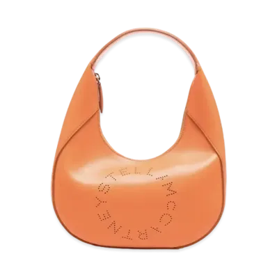 STELLA McCARTNEY Small Stella Logo Hobo Shoulder Bag "Orange"