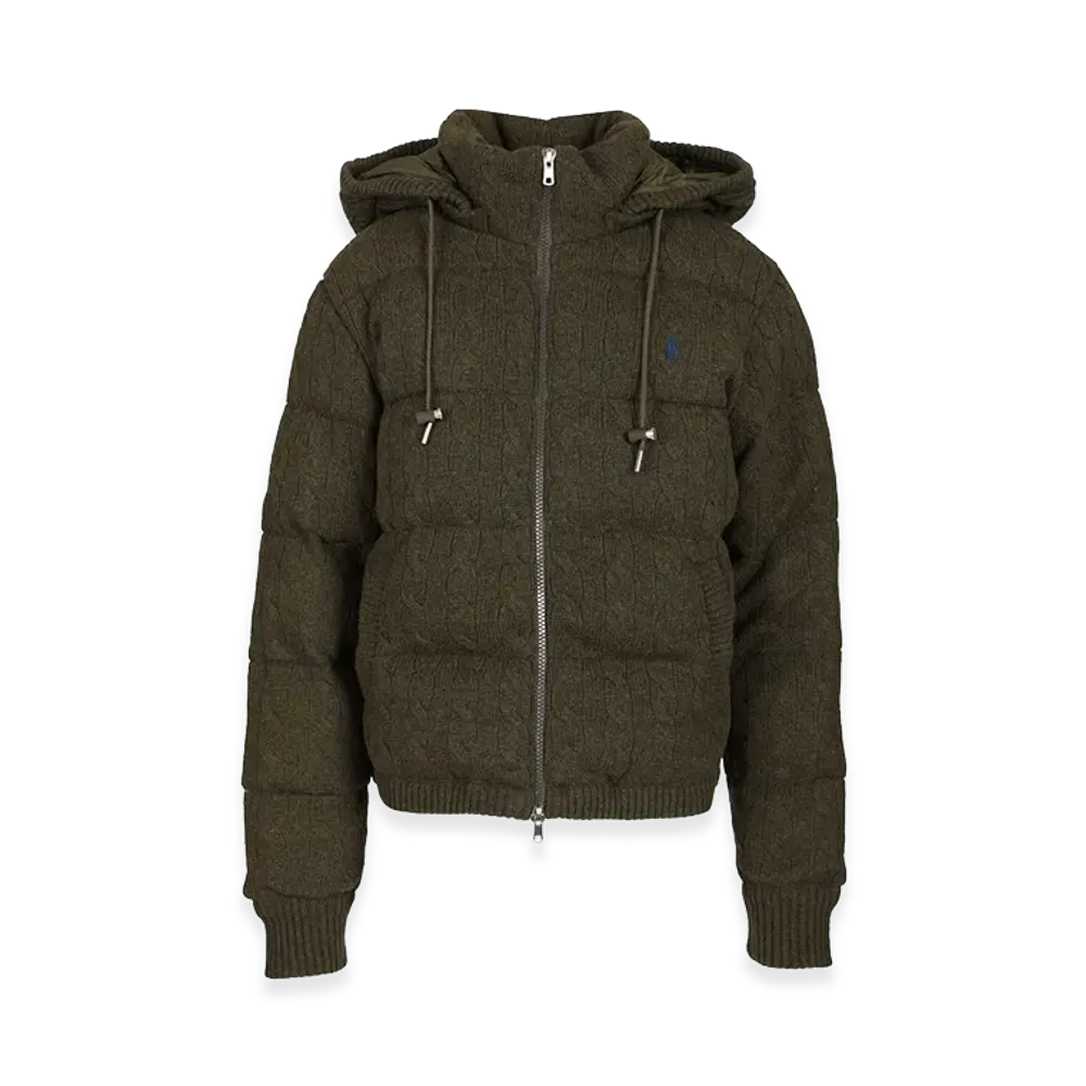 Polo Ralph Lauren Women's Cashmere And Wool Down Jacket "Khaki"