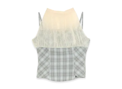 ANDMARY Women's Ami Check Tops "Ice Blue"