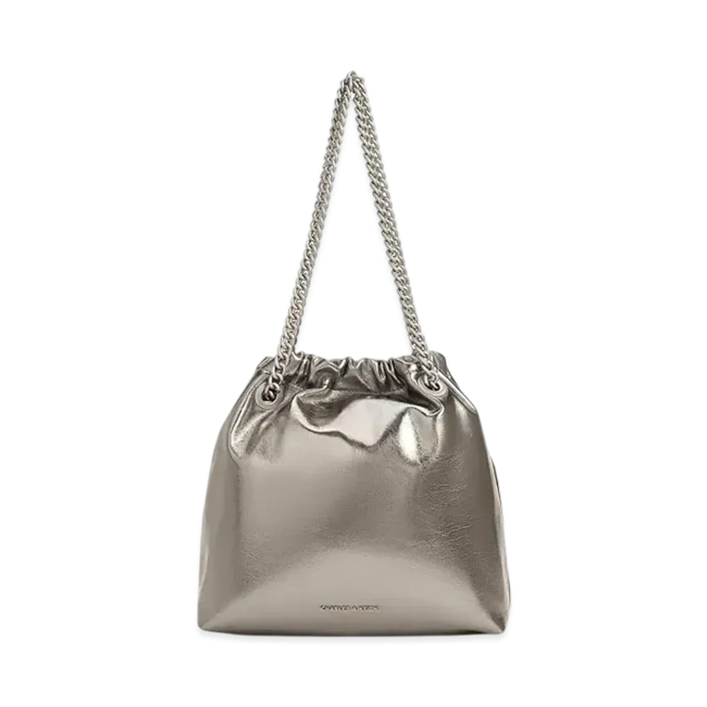 CHARLES & KEITH Kaia Chain Handle Tote Bag "Pewter"