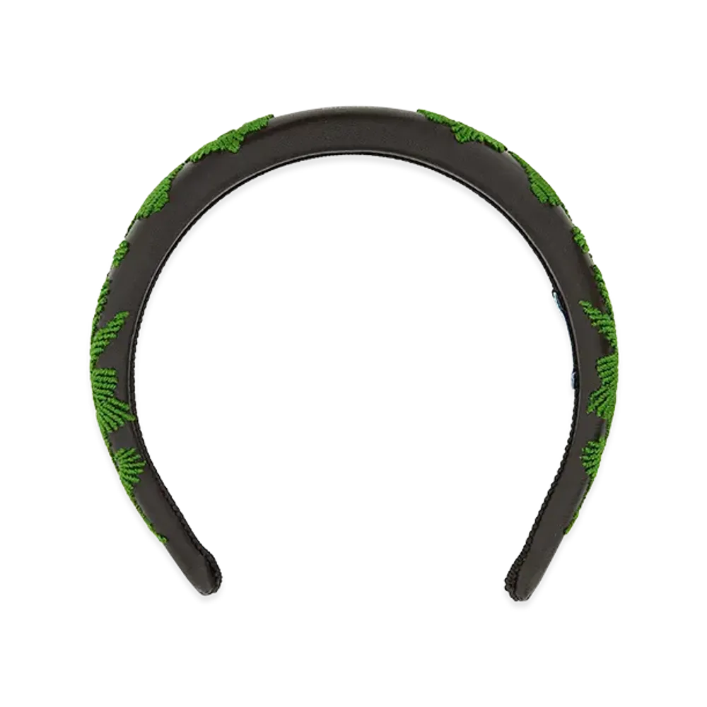 PRADA Women's Nappa Leather Hairband "Green"