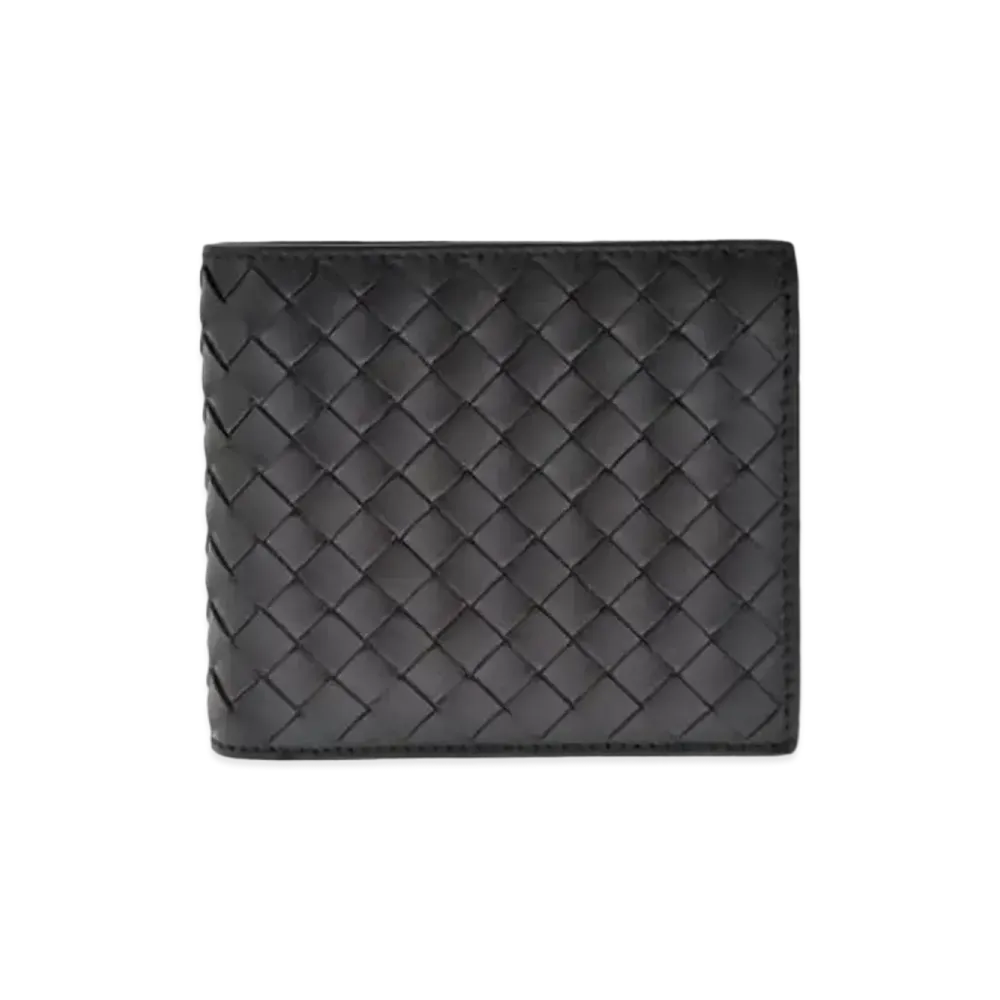 Bottega Veneta Intrecciato Leather Wallet "Black"