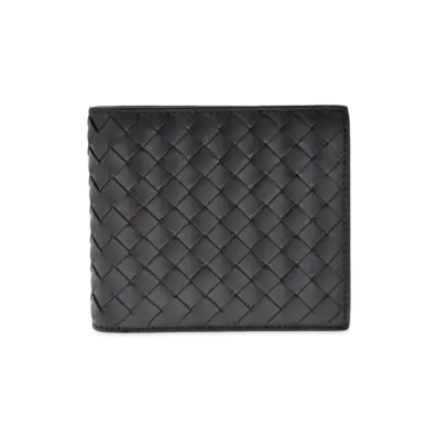 Bottega Veneta Intrecciato Leather Wallet "Black"