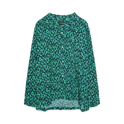 COTTON PAN Shawn L/S:LEOPARD "GREEN"