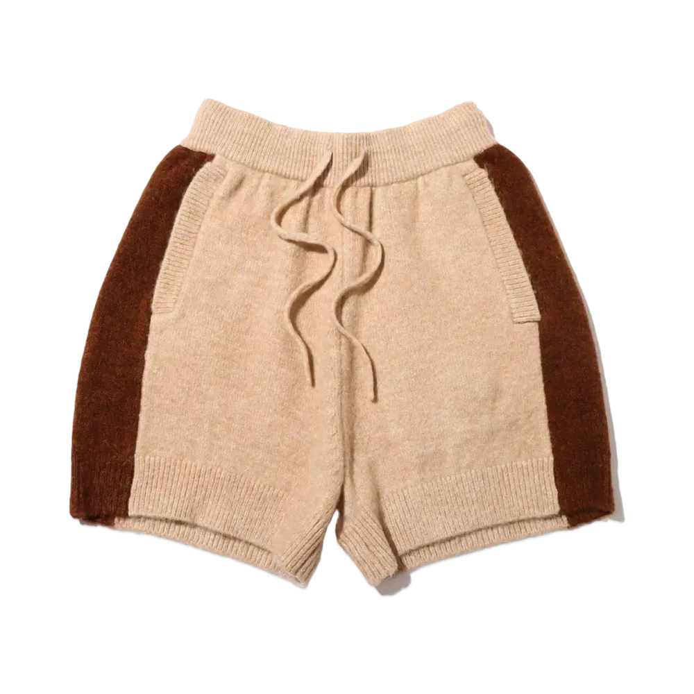 atmos pink x Riehata Bicolor Knit Pants "Beige"