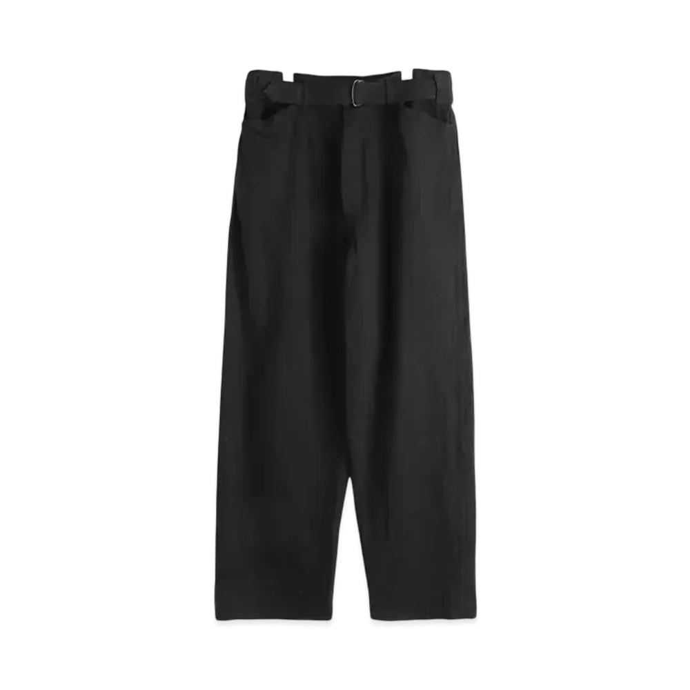 COMOLI Denim Belted Pants "Black"