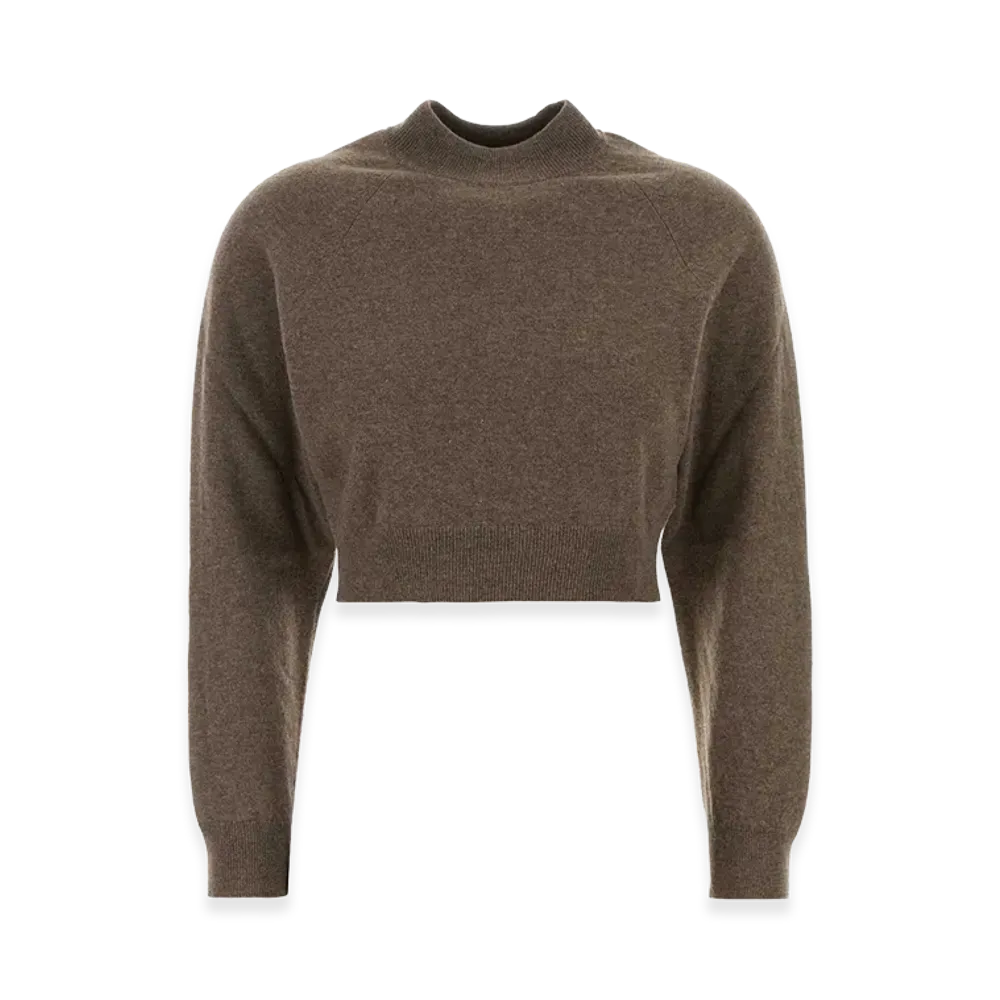 Jil Sander Women's Mud Wool Blend Sweater "Brown"