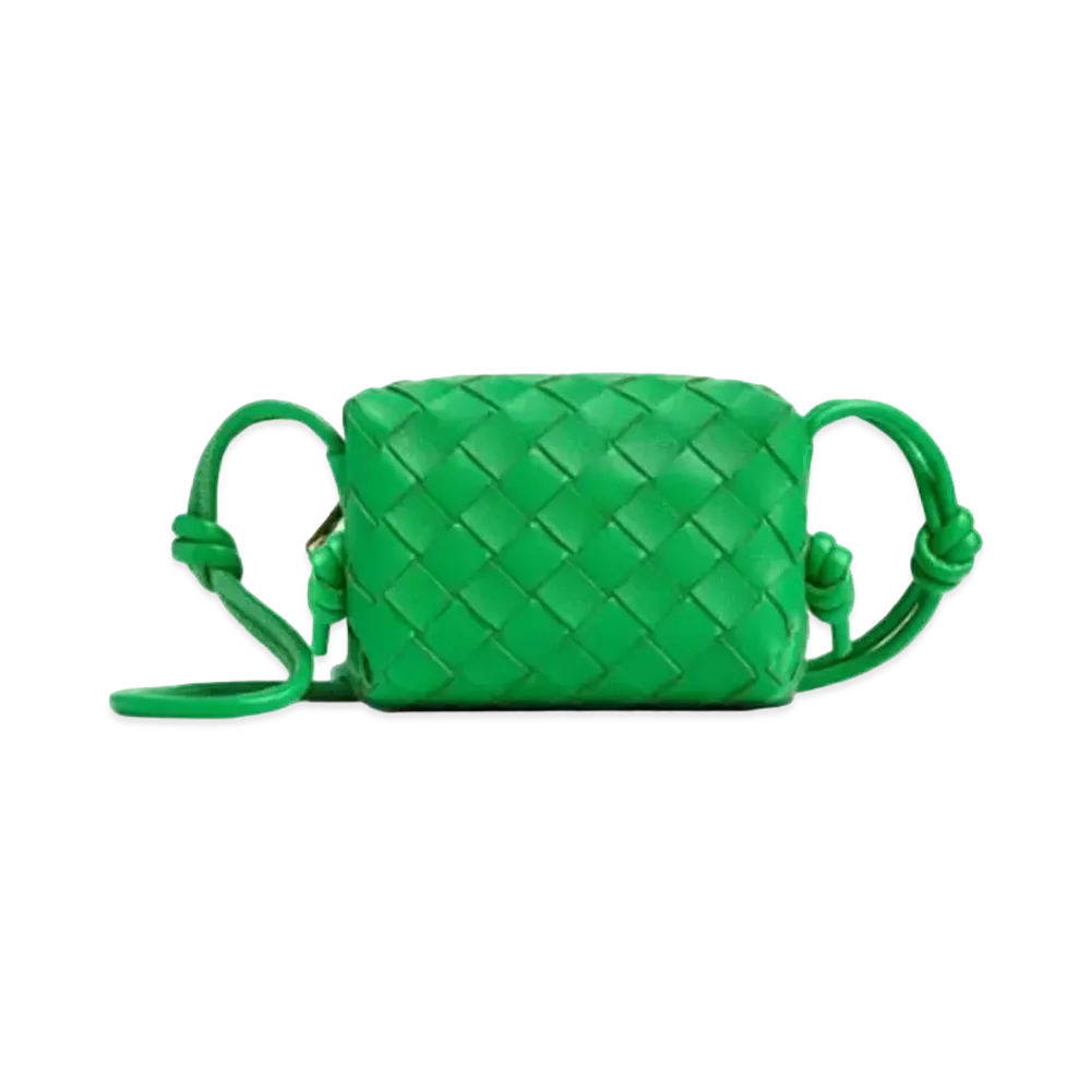 Bottega Veneta Candy Loop Camera Bag "Parrot Green"