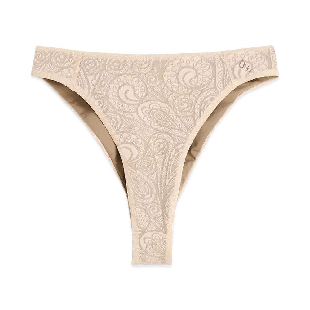 OUR LEGACY Women's Meguro Bikini Bottom "Pink Blush Paisley Mesh"