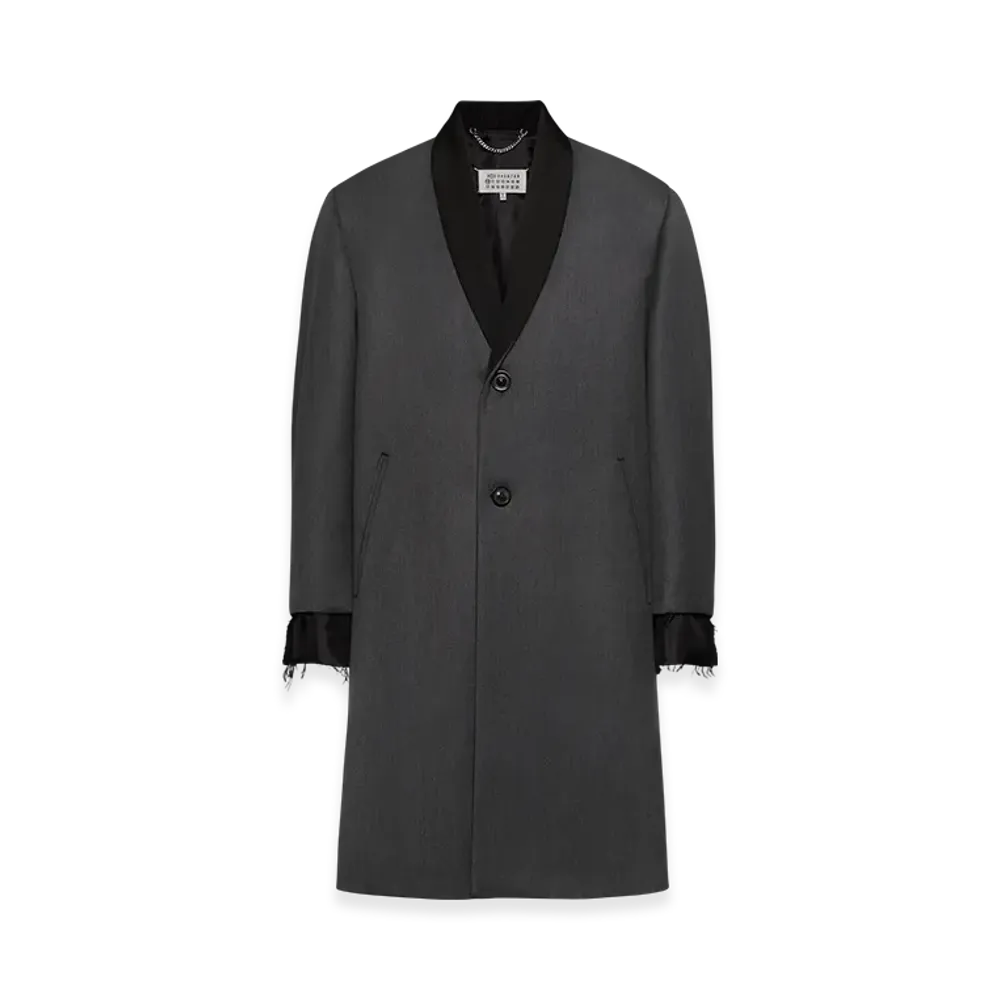 Maison Margiela Men's Cavalry Twill Coat "Charcoal"