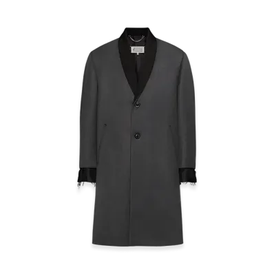 Maison Margiela Men's Cavalry Twill Coat "Charcoal"