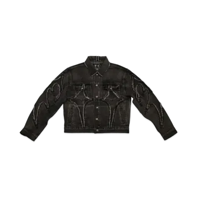 THUG CLUB Denim Tribal Jacket "Black"